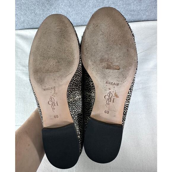 Cole Haan Women's sz 6B (narrow) Sabrina Cow Hide Loafers Dotted Print Red Trim - Picture 5 of 7